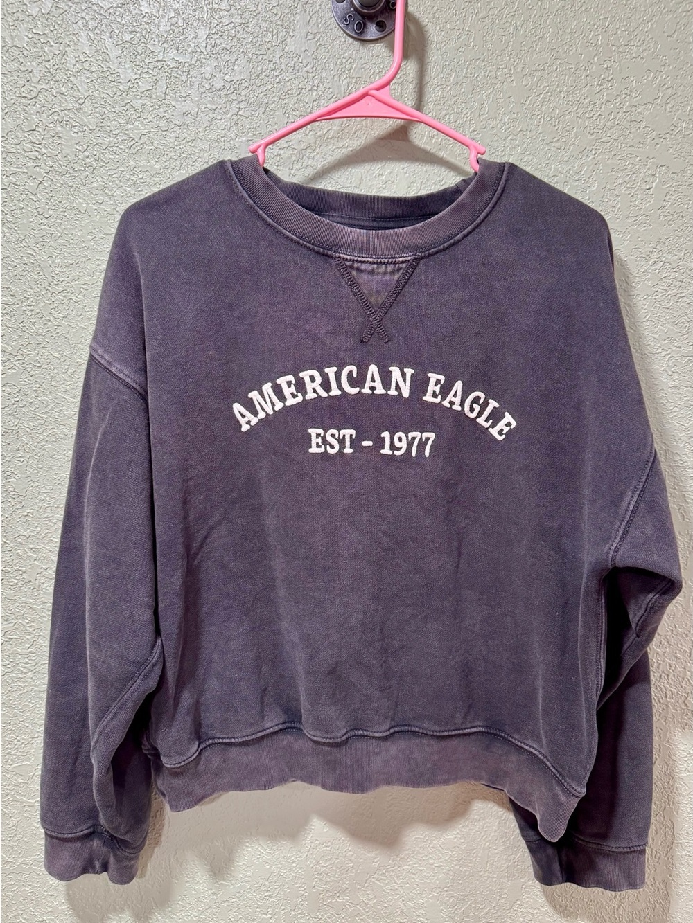 American Eagle Outfitters Washed Charcoal Crewneck Sweatshirt XS